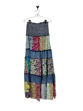 Bohemian Patchwork Maxi Dress - Multicolor